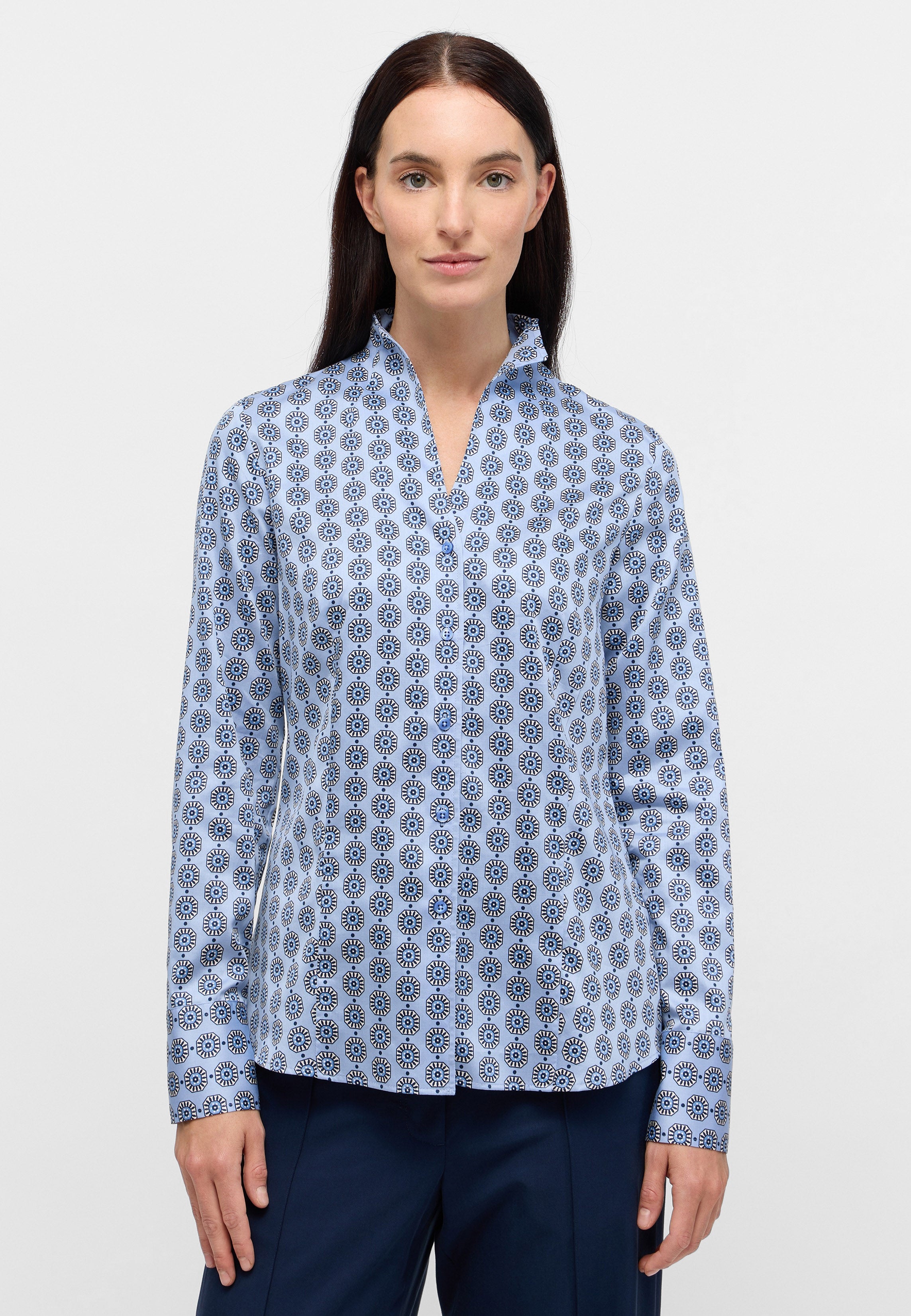 ETERNA Ruby Bluse - Pearl Blue Tile - 7876-14-D266