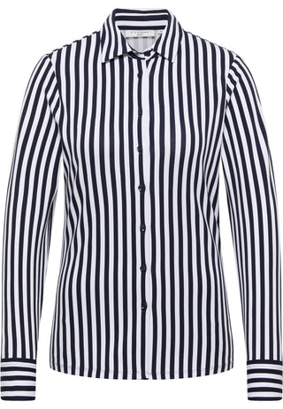ETERNA FITTED Langarm Bluse - Nautical Stripe White - 6308-19-DF56