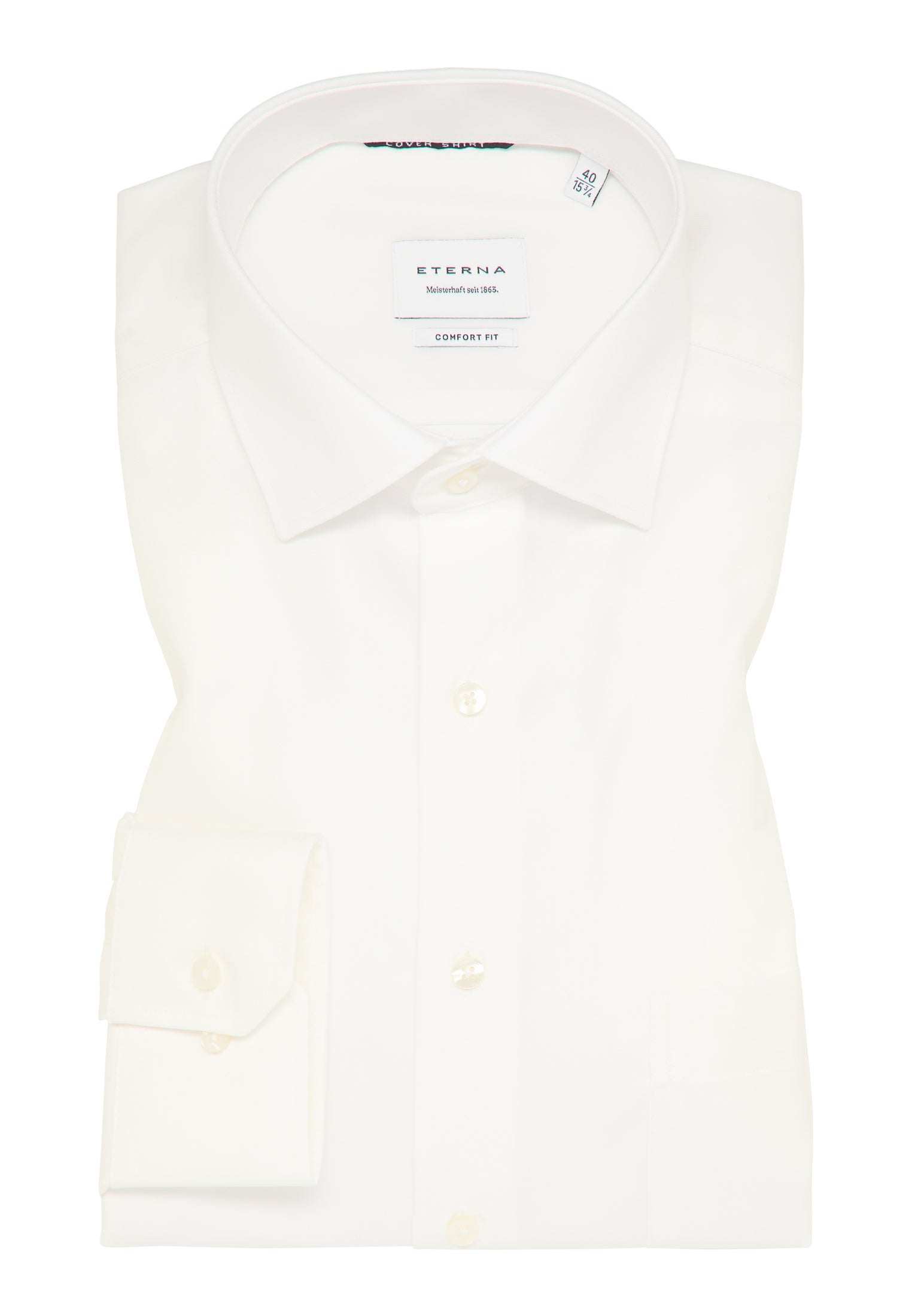 ETERNA COMFORT FIT Langarm Hemd perlweiss offwhite twill 8817-21-E19K - COVER SHIRT von Eterna