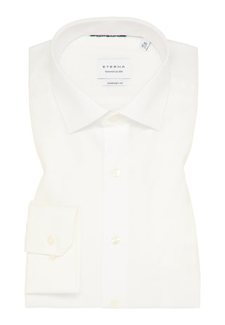ETERNA COMFORT FIT Langarm Hemd perlweiss offwhite twill 8817-21-E19K - COVER SHIRT