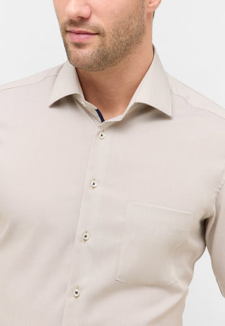 ETERNA MODERN FIT Kurzarm Hemd beige kariert 1364-20-CB9K