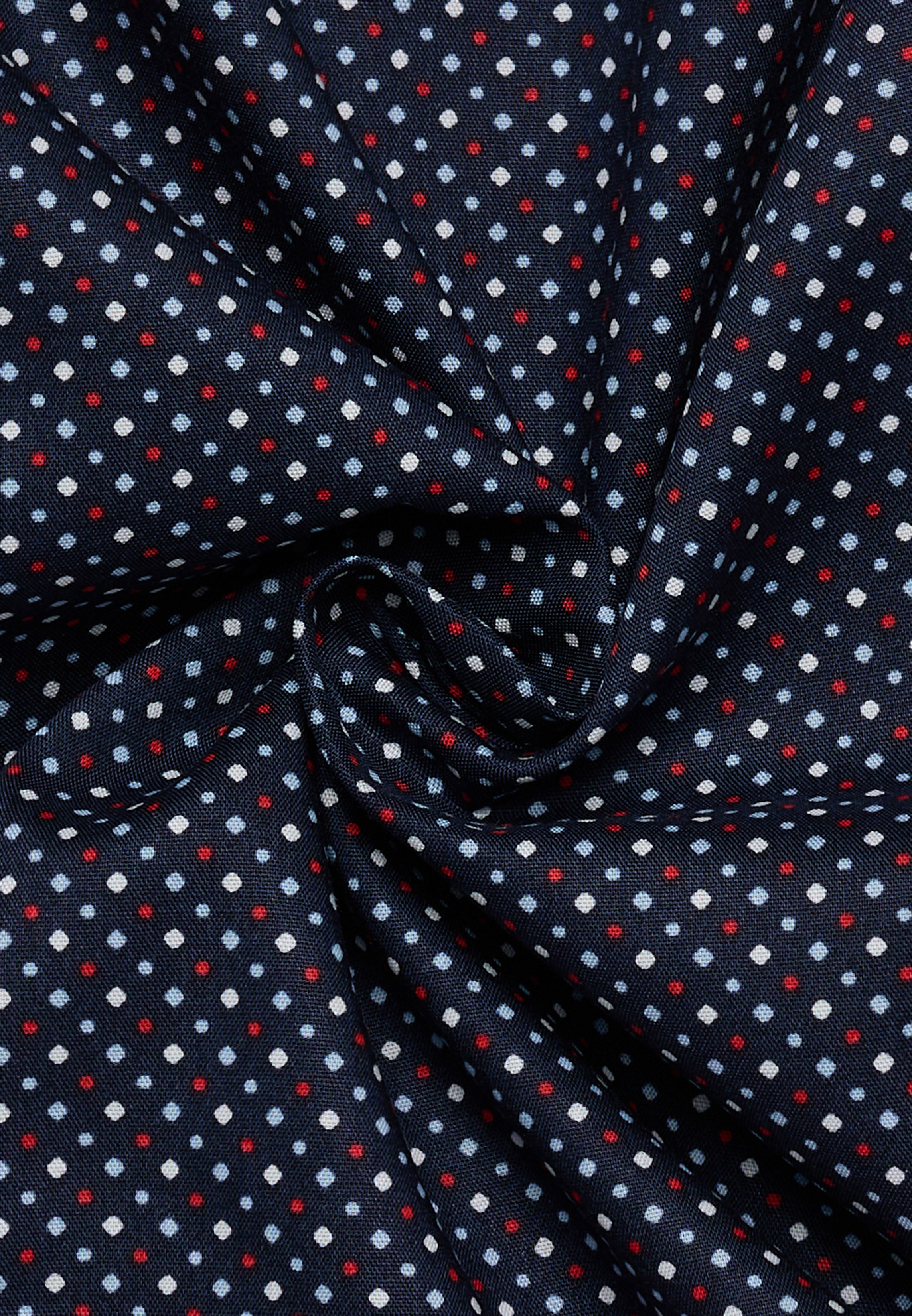ETERNA MODERN FIT Kurzarm Hemd - Twill Dotted Navy - 1363-50-C181 von Eterna