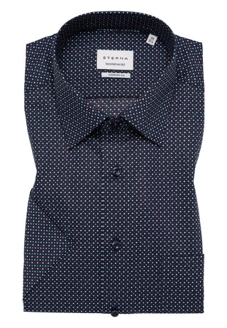 ETERNA COMFORT FIT Kurzarm Hemd rosa popeline 1363-50-K181 - Dynamic Cotton