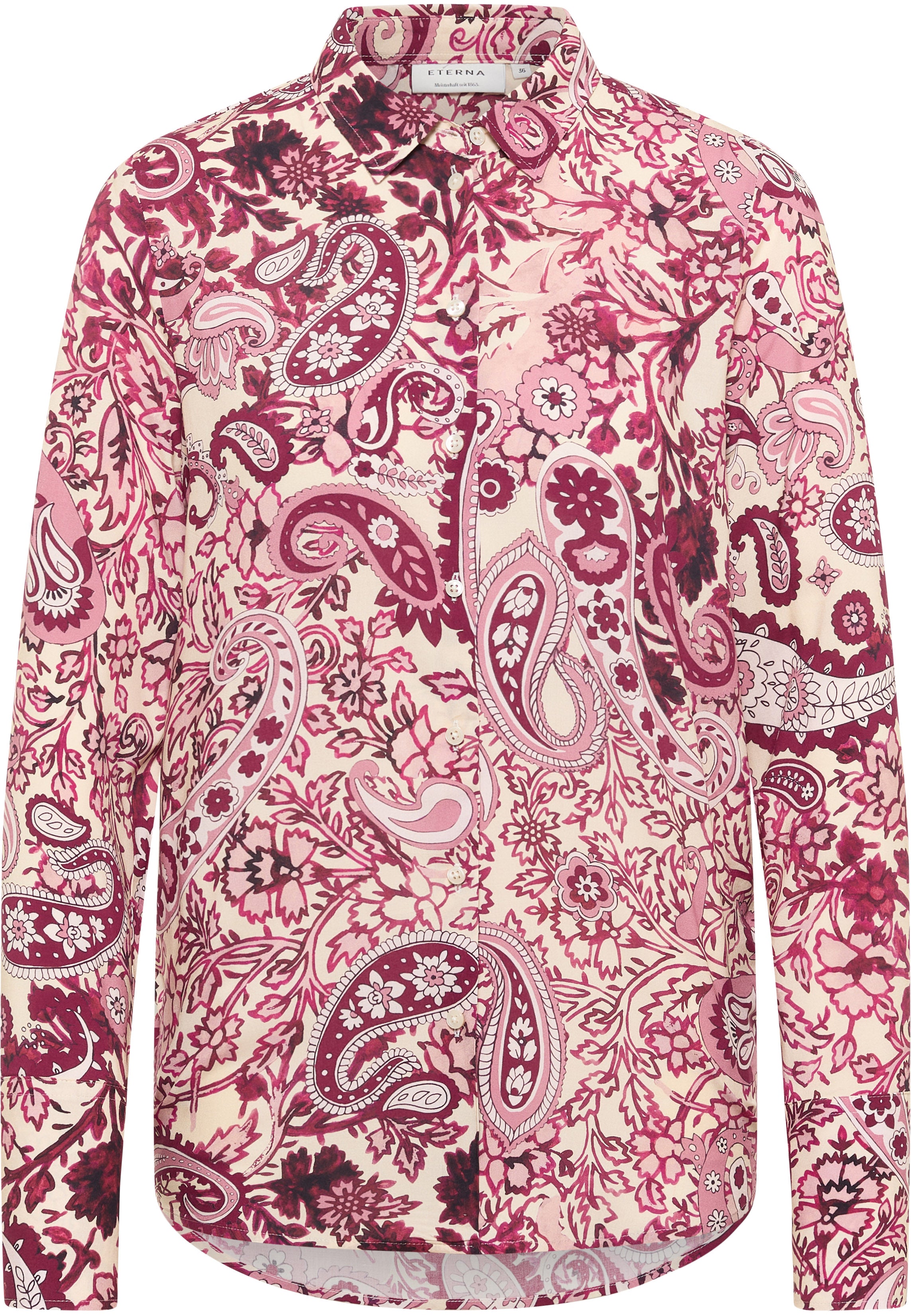 ETERNA REGULAR FIT Langarm Bluse - Blush Paisley Bloom - 7877-53-D247
