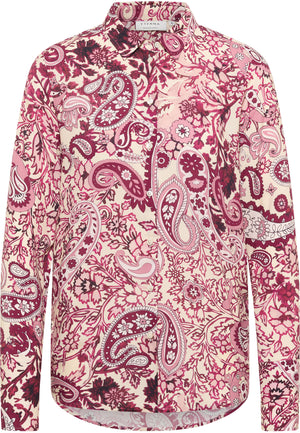 ETERNA REGULAR FIT Langarm Bluse - Blush Paisley Bloom - 7877-53-D247