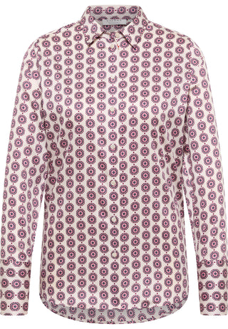 ETERNA Ruby Langarm Bluse - Blush Pinwheel Satin - 7876-53-D247