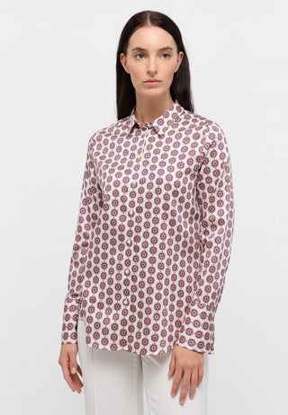 ETERNA Ruby Langarm Bluse - Blush Pinwheel Satin - 7876-53-D247