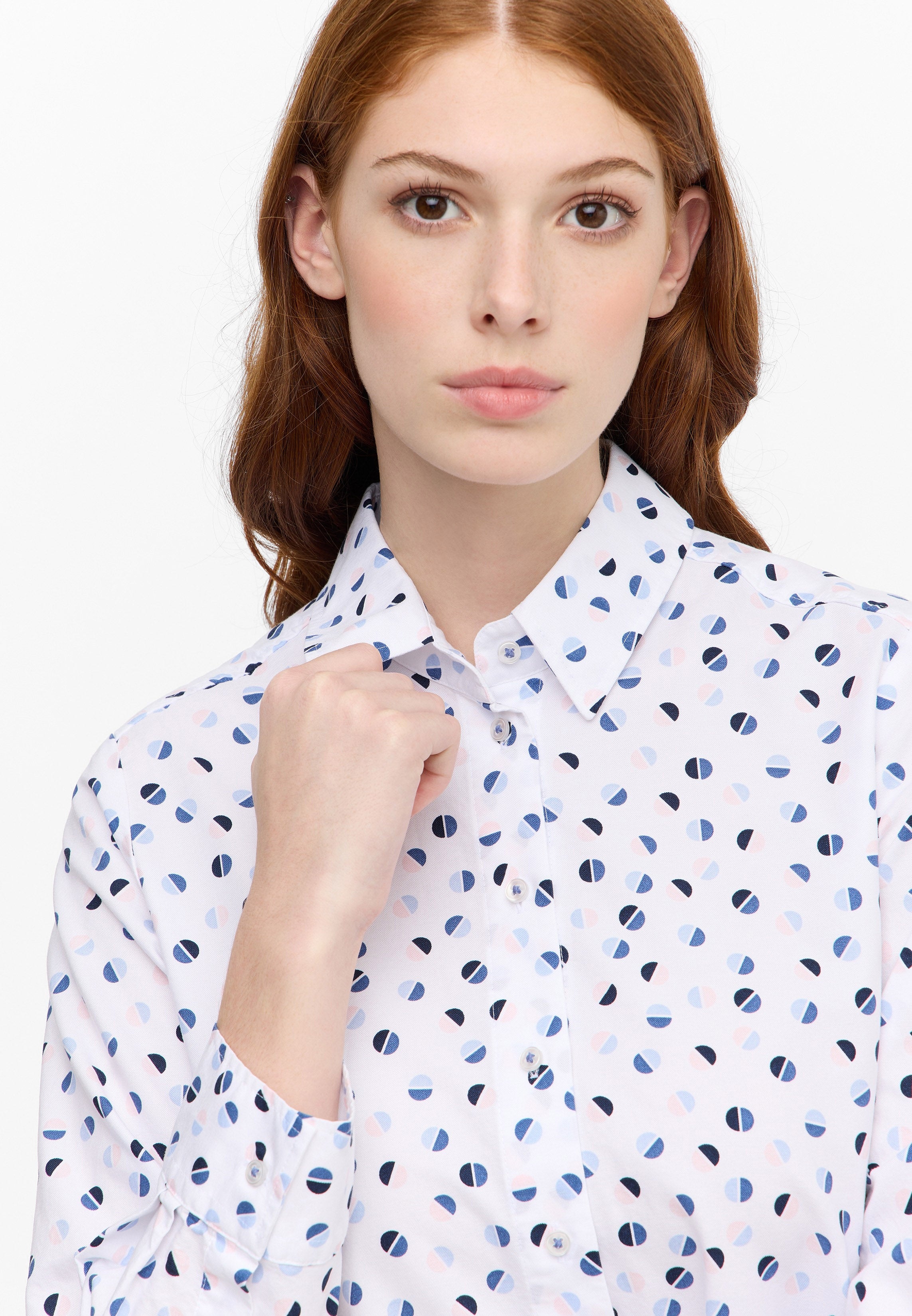ETERNA Loose Fit Langarm Bluse - Nordic Sky Confetti - 7137-19-D325 von Eterna