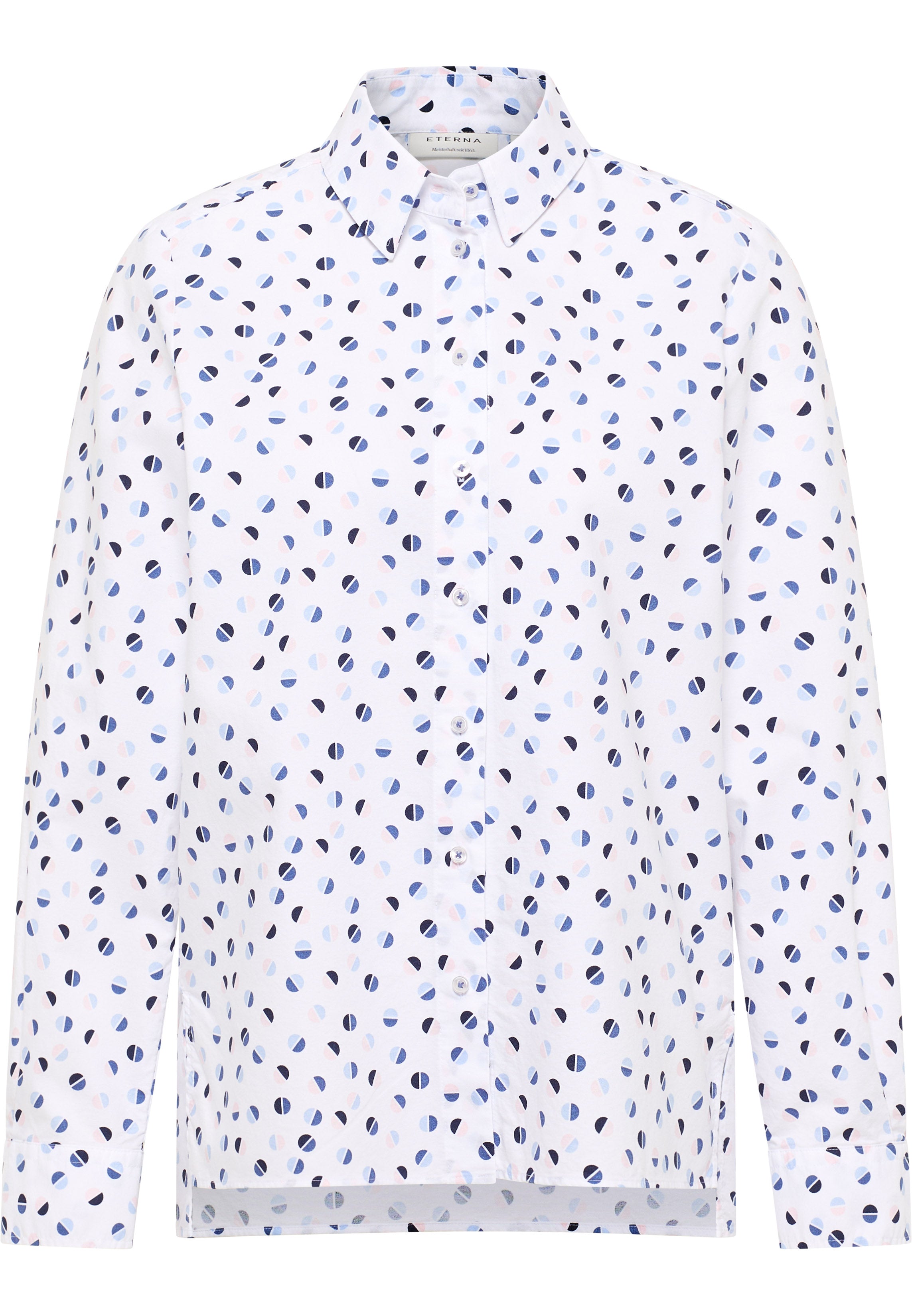 ETERNA Loose Fit Langarm Bluse - Nordic Sky Confetti - 7137-19-D325