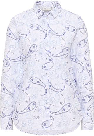 ETERNA REGULAR FIT Bluse - Sky Paisley White - 7139-19-D935