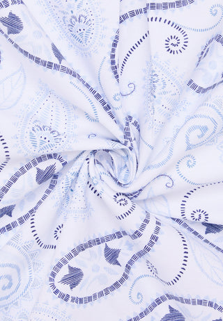 ETERNA REGULAR FIT Bluse - Sky Paisley White - 7139-19-D935