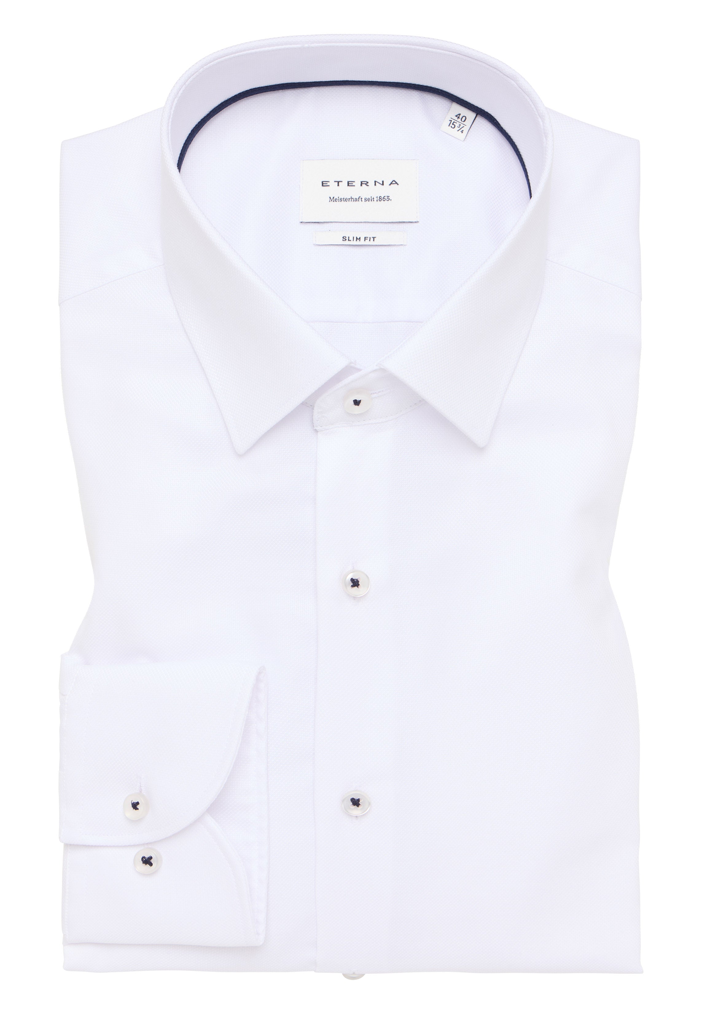ETERNA Slim Fit Langarm Hemd - Frosted Ivory - 8464-00-F171 von Eterna