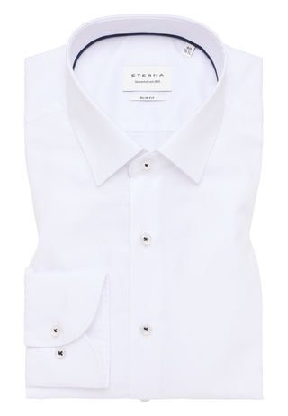 ETERNA Slim Fit Langarm Hemd - Frosted Ivory - 8464-00-F171