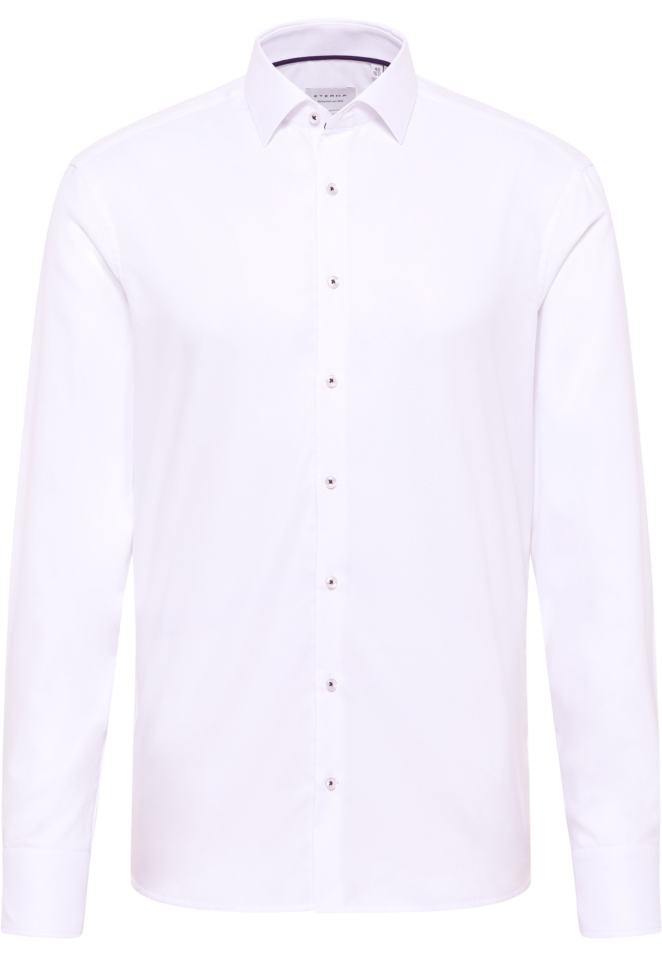 ETERNA Slim Fit Langarm Hemd - Frosted Ivory - 8464-00-F171