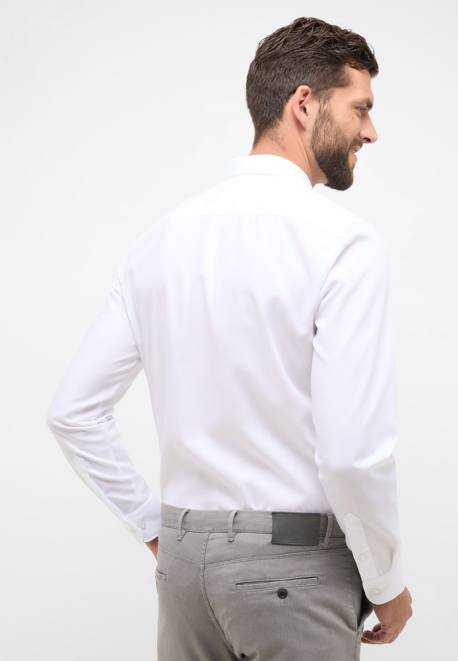 ETERNA SLIM FIT Langarm Hemd - Cloud White Popeline - 1100-00-F170 von Eterna