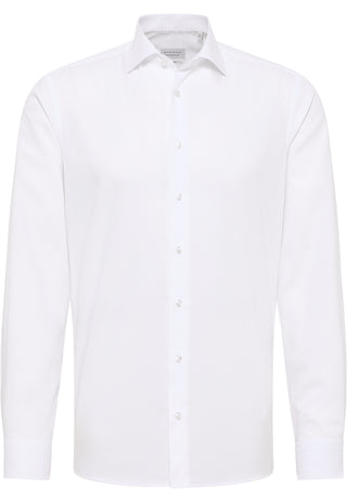 ETERNA SLIM FIT Langarm Hemd - Cloud White Popeline - 1100-00-F170