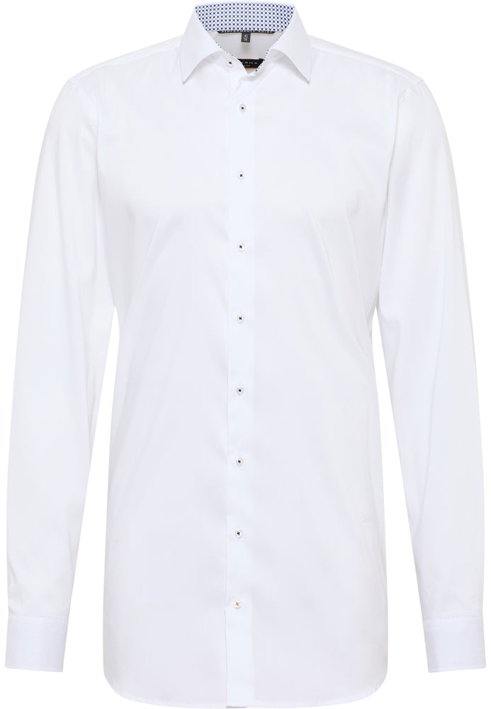 ETERNA SUPER SLIM Performance Shirt Langarm Hemd - Glacier White Poplin - 3372-00-Z141