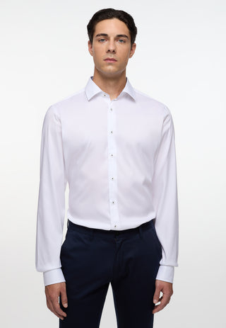 ETERNA SUPER SLIM Performance Shirt Langarm Hemd - Glacier White Poplin - 3372-00-Z141