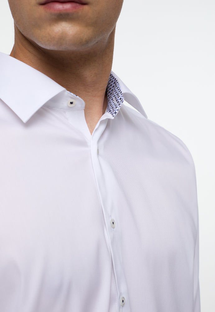 ETERNA SUPER SLIM Performance Shirt Langarm Hemd - Glacier White Poplin - 3372-00-Z141 von Eterna