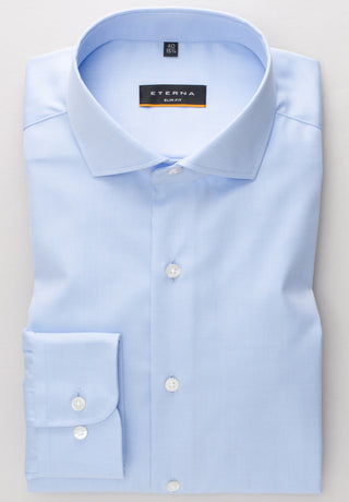 ETERNA SLIM FIT Cover Shirt - Misty Harbor Blue - 8817-10-F182