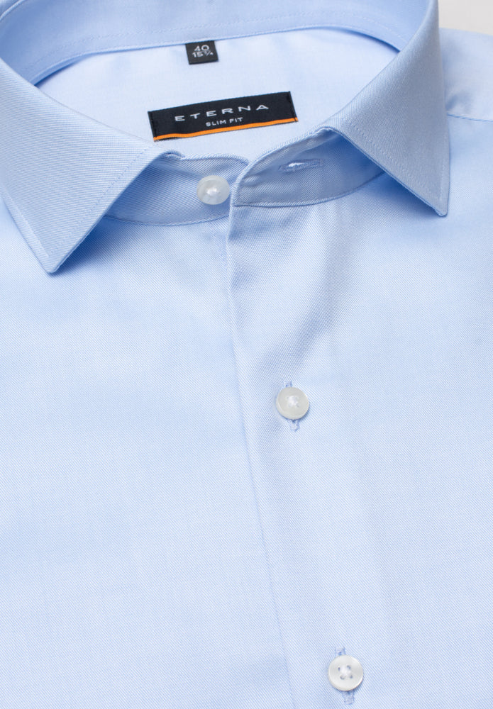 ETERNA SLIM FIT Cover Shirt - Misty Harbor Blue - 8817-10-F182 von Eterna