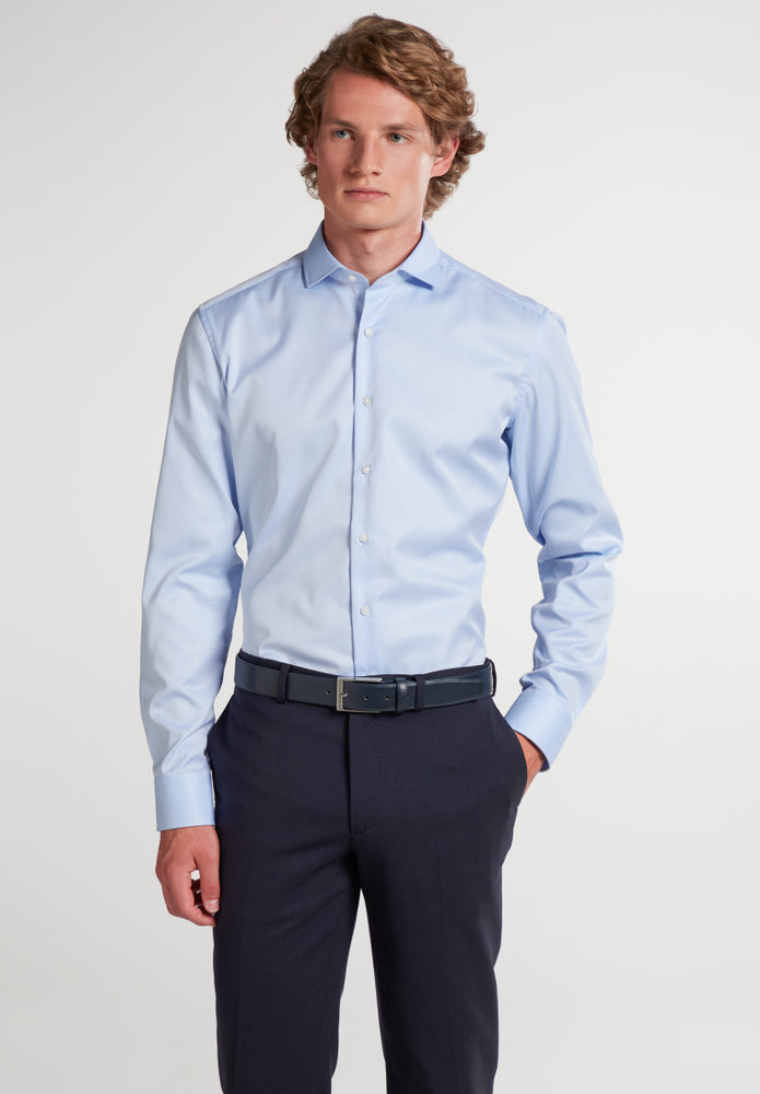 ETERNA SLIM FIT Cover Shirt - Misty Harbor Blue - 8817-10-F182 von Eterna