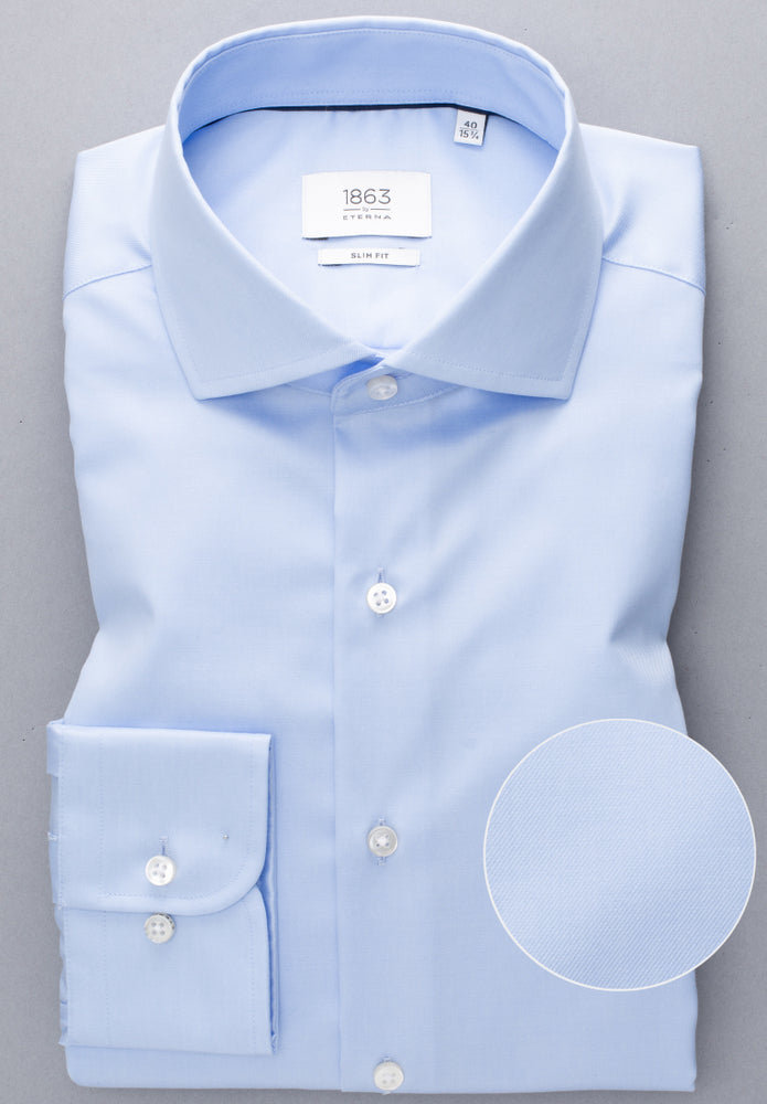 ETERNA 1863 SLIM FIT Langarm Hemd - Glacier Sky Blue - 8005-10-F682
