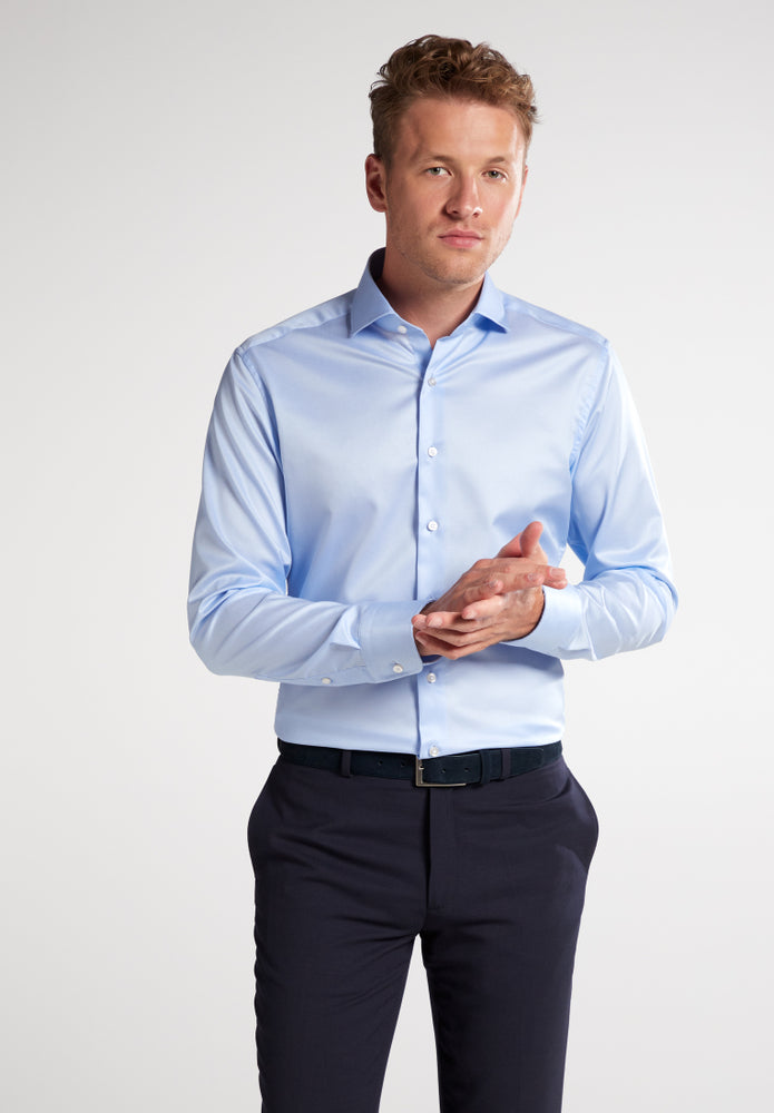 ETERNA 1863 SLIM FIT Langarm Hemd - Glacier Sky Blue - 8005-10-F682 von Eterna