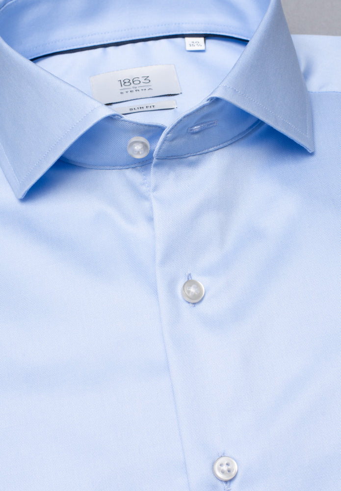 ETERNA 1863 SLIM FIT Langarm Hemd - Glacier Sky Blue - 8005-10-F682 von Eterna