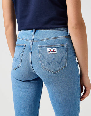 WRANGLER Flare Schlaghose - Coastal Sky Blue - 112332420