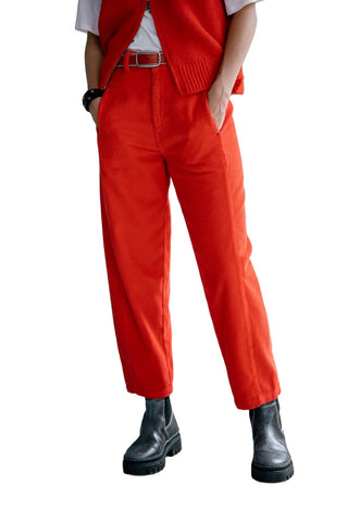 FREEMAN T. PORTER ROSALIA VELUTO Stoffhose - Ember Coral Cord - 25142 VELU.F1339