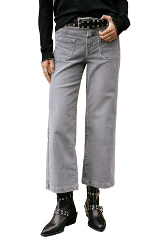 FREEMAN T. PORTER ALICE NEEDLECORD Culotte - Misty Steel Gray - 25217 CORD.F895