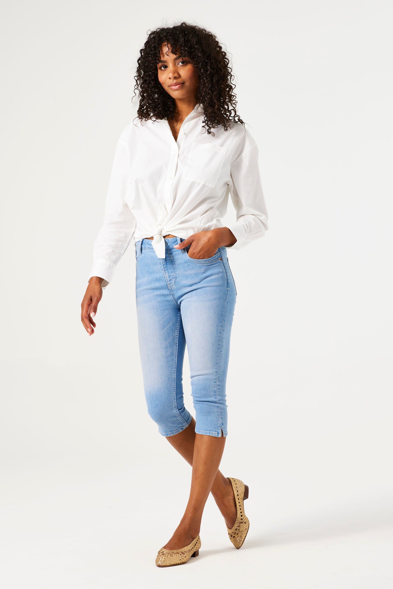 GARCIA JEANS Celia Capri Slim - Light Sky Blue - 281.4445 von Garcia Jeans