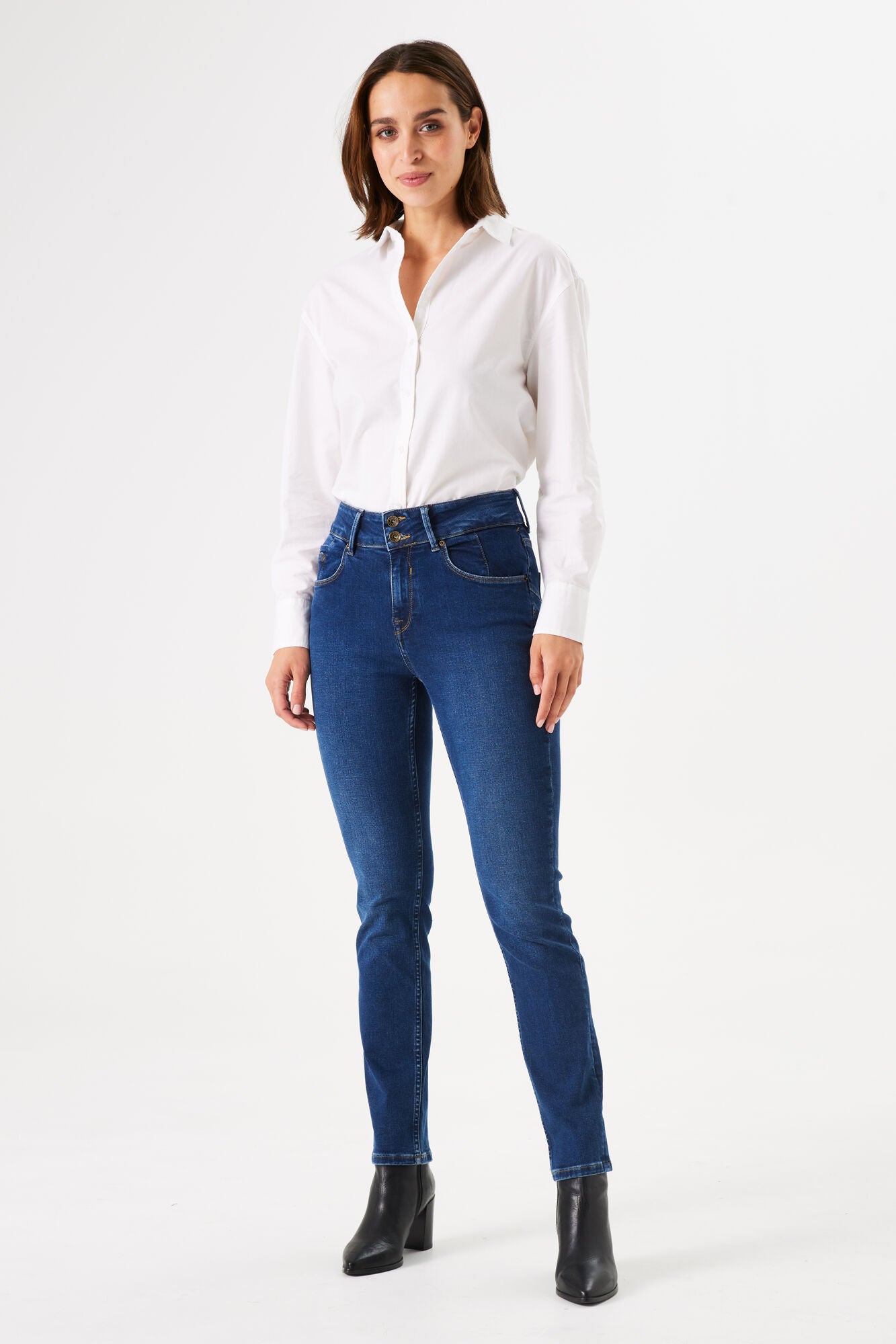 GARCIA JEANS Caro Curved Jeans - Deep Indigo Glow - 285.5915 von Garcia Jeans