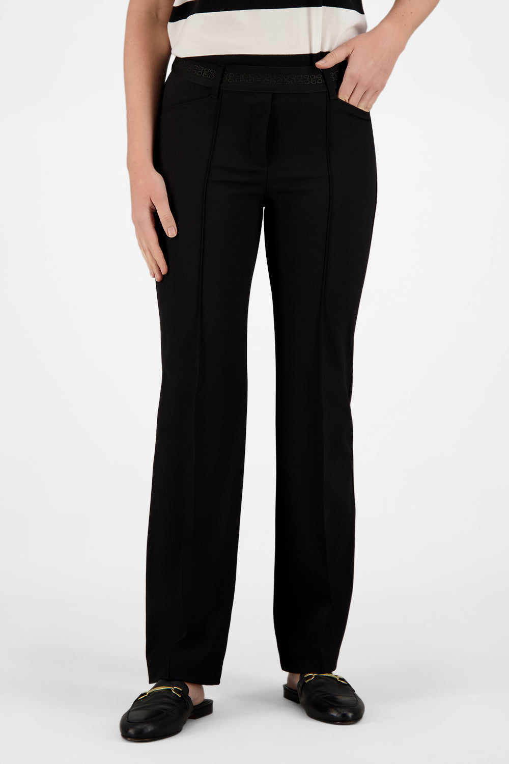 ATELIER GARDEUR Zilla Bootcut Schlupfhose - Noir Elegance - ZILLA2 602471.1099 von Atelier Gardeur