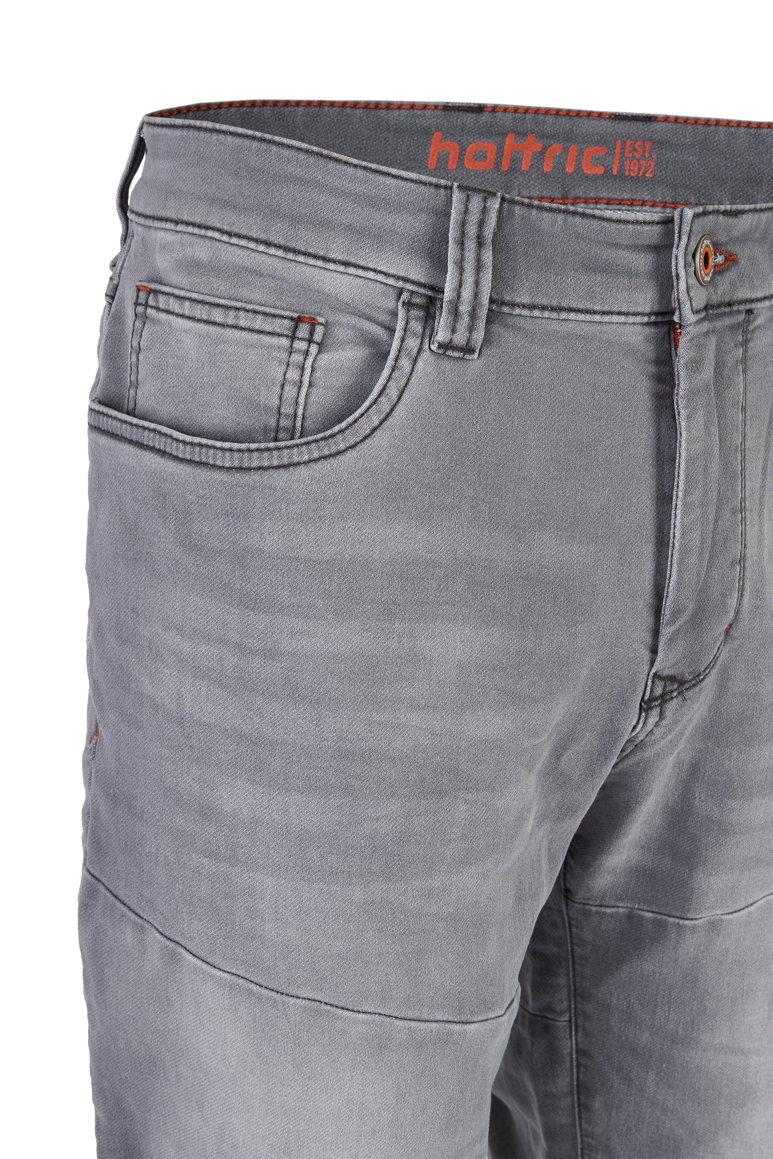 HATTRIC WORKER CAPRI Jeans - Steel Mist Grey - 696015 7712.04 von Hattric