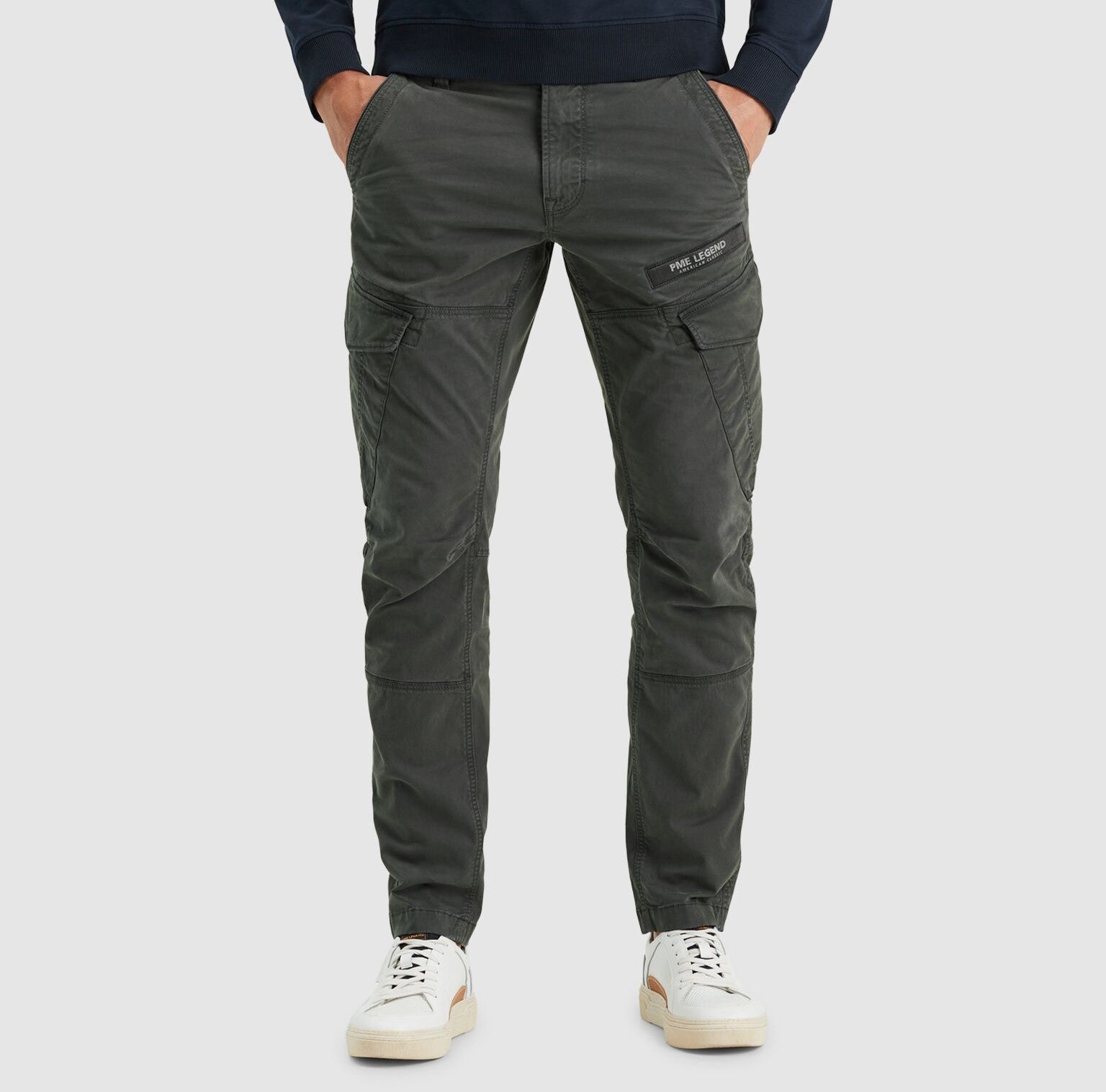 PME LEGEND Nordrop Cargo Stretch Twill - Charcoal Olive - PTR2408602-9114