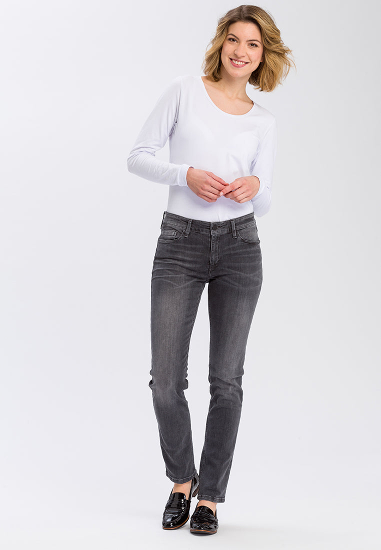 CROSS JEANS Anya Five Pocket - Charcoal Denim Glow - P489-122 von Cross Jeans