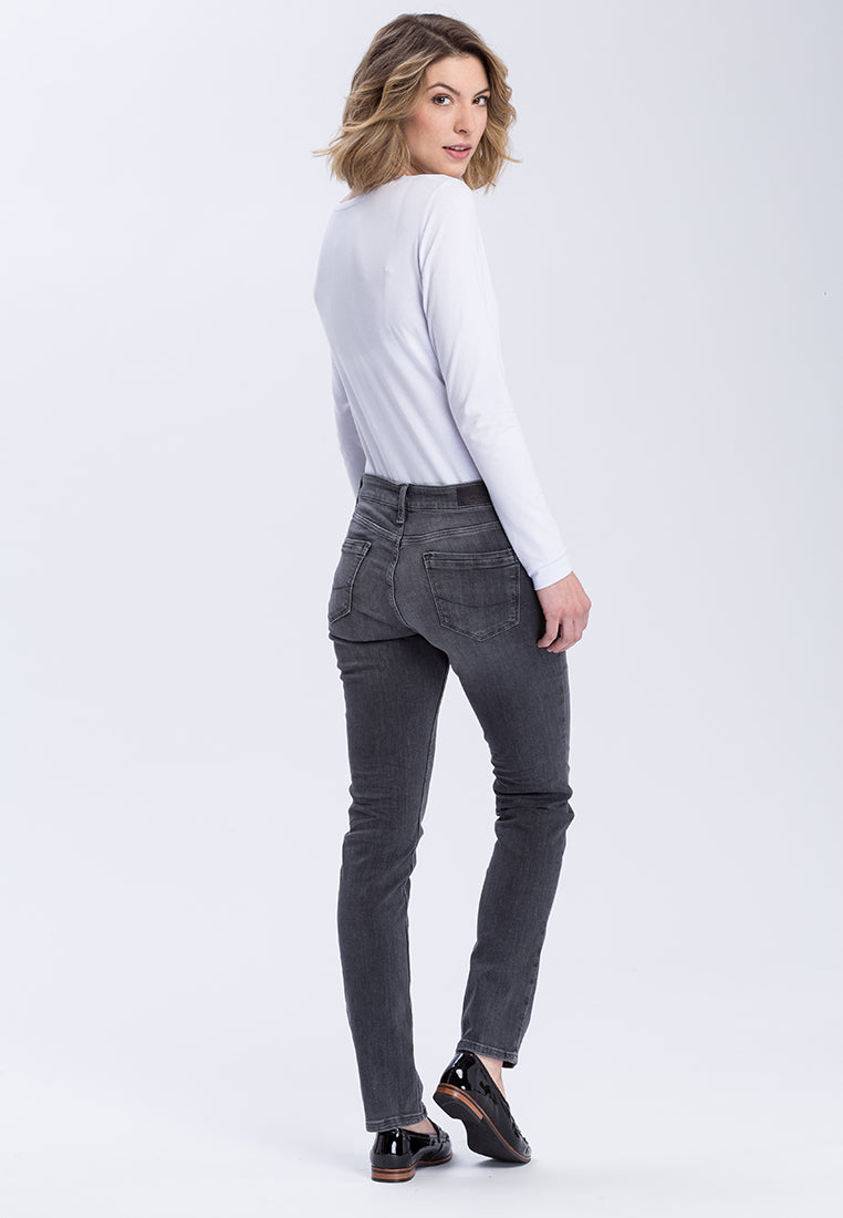 CROSS JEANS Anya Five Pocket - Charcoal Denim Glow - P489-122 von Cross Jeans