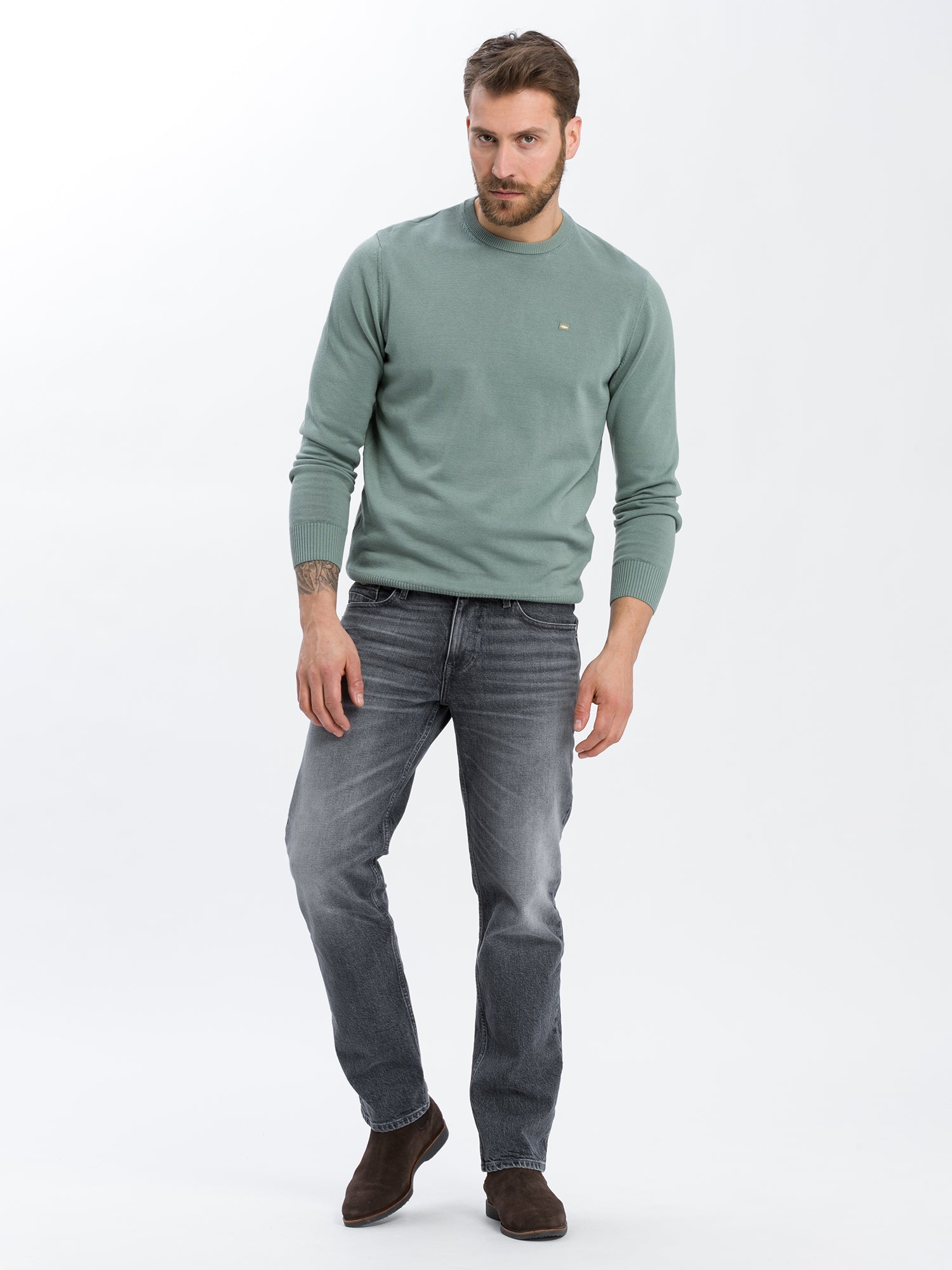 CROSS JEANS ANTONIO Five Pocket - Stonewash Shadow Grey - E161-299 von Cross Jeans