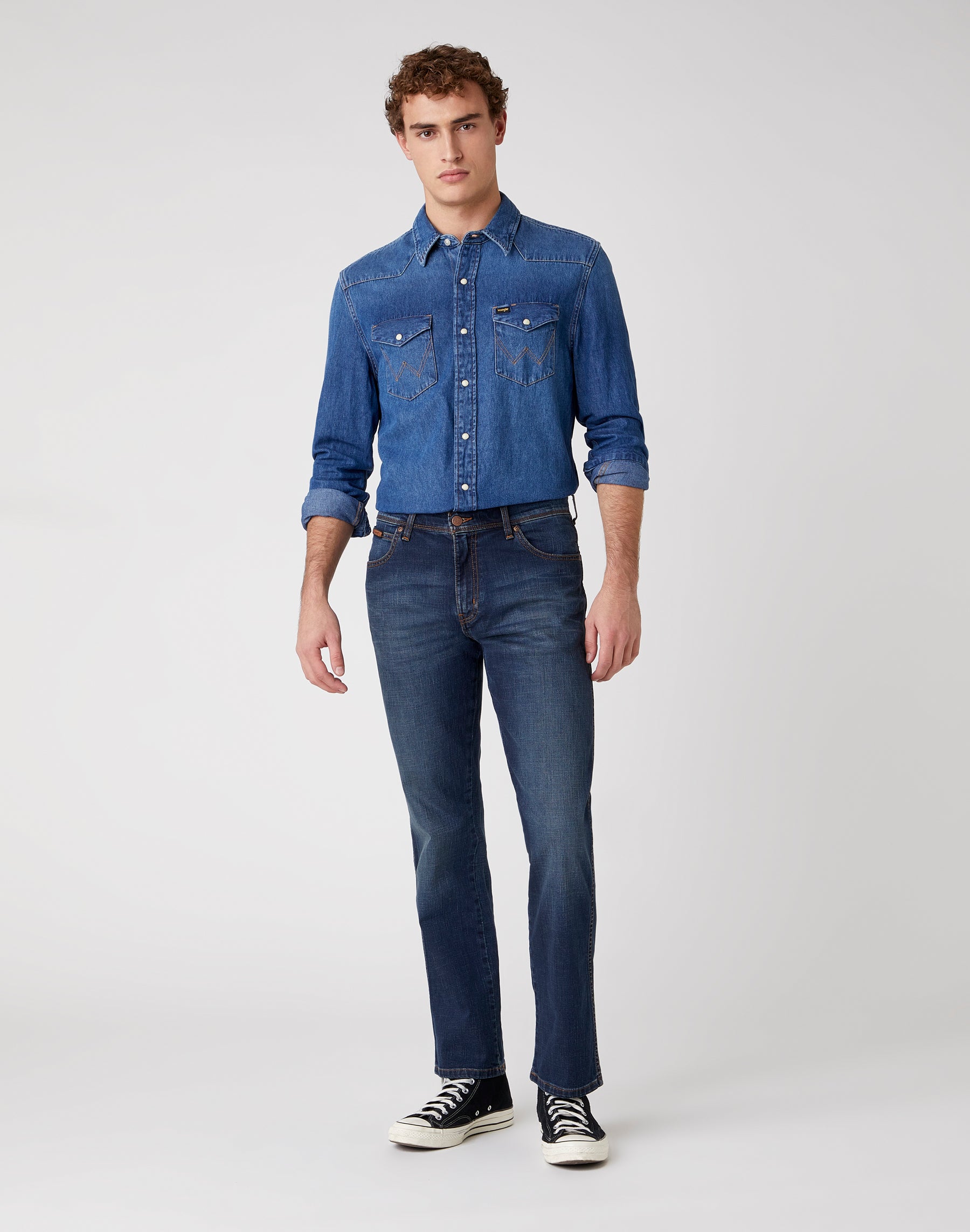WRANGLER TEXAS Five Pocket - Vintage Indigo Stone - W12183947 von Wrangler