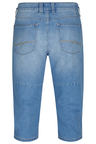 HATTRIC WORKER CAPRI - Pale Washed Denim - 696015 7712.43