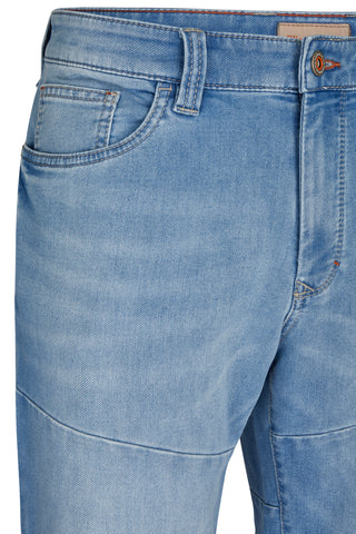 HATTRIC WORKER CAPRI - Pale Washed Denim - 696015 7712.43