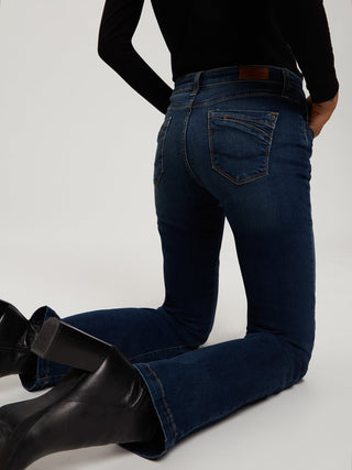 CROSS JEANS LAUREN Bootcut Jeans - Midnight River Blue - H485-005