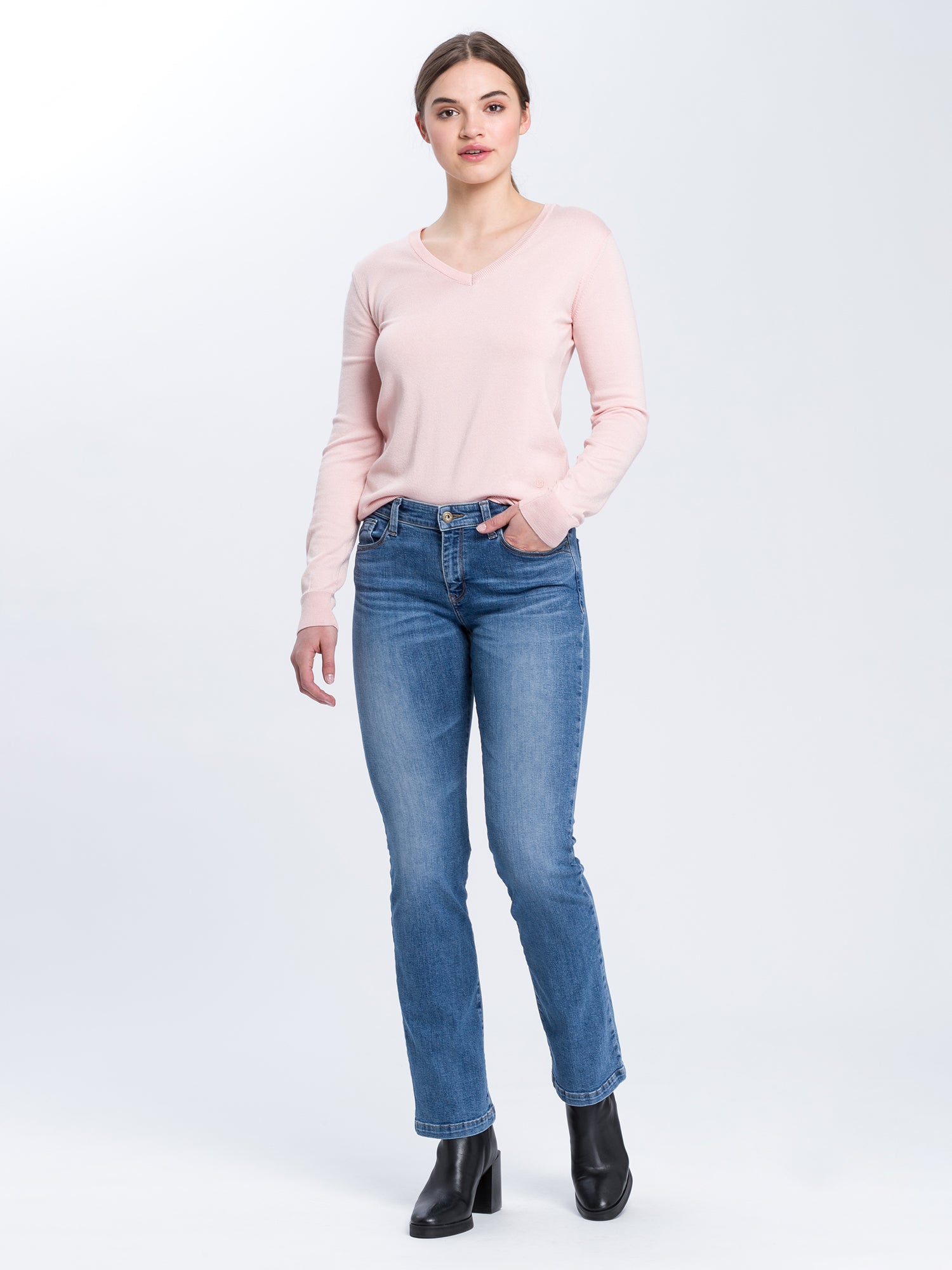 CROSS JEANS LAUREN Bootcut Jeans - Dusty Ocean Mist - H485-017 von Cross Jeans