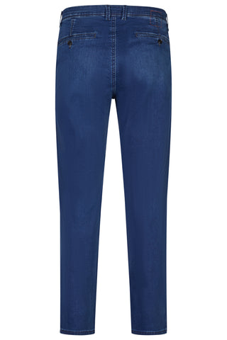 HATTRIC HARVEY Chino - Cobalt Wash Indigo - 677445 6378.42