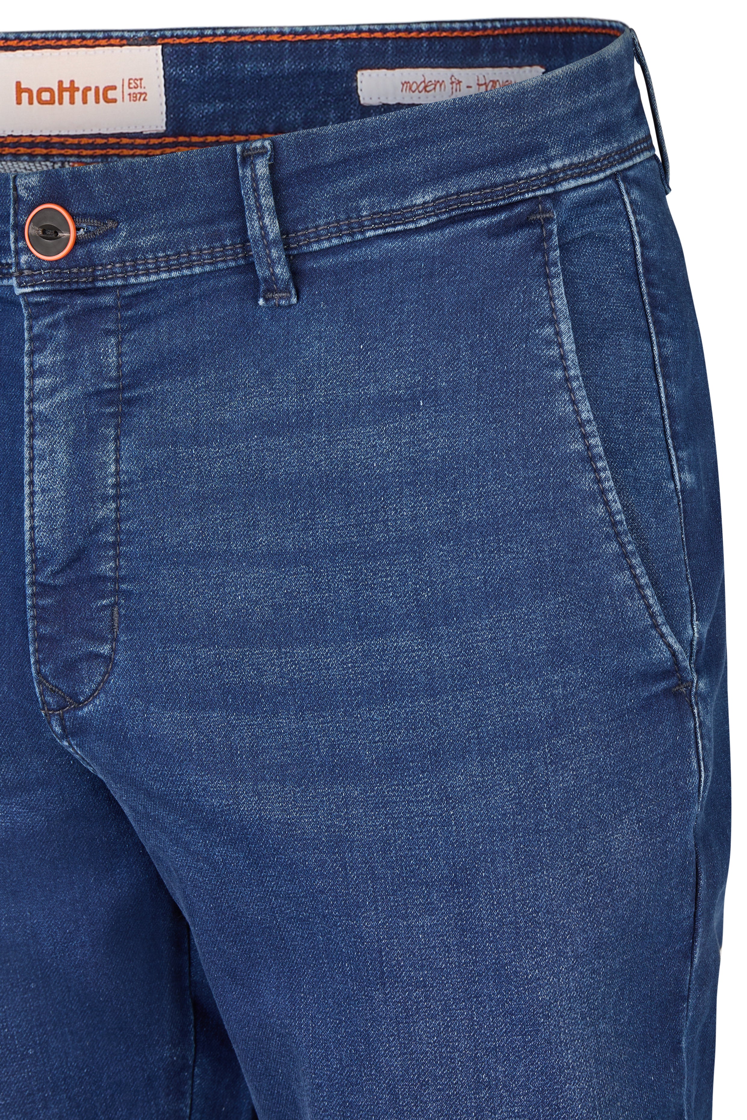 HATTRIC HARVEY Chino - Cobalt Wash Indigo - 677445 6378.42 von Hattric
