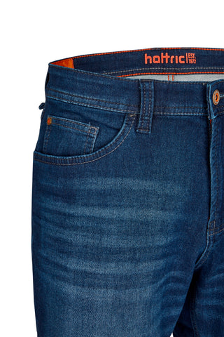 HATTRIC Bermuda Five Pocket - Deep Indigo Sand - 698835 5712.99