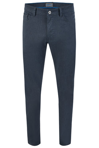 HATTRIC HUNTER Five Pocket - Midnight Indigo Chambray - 688085 6255.42