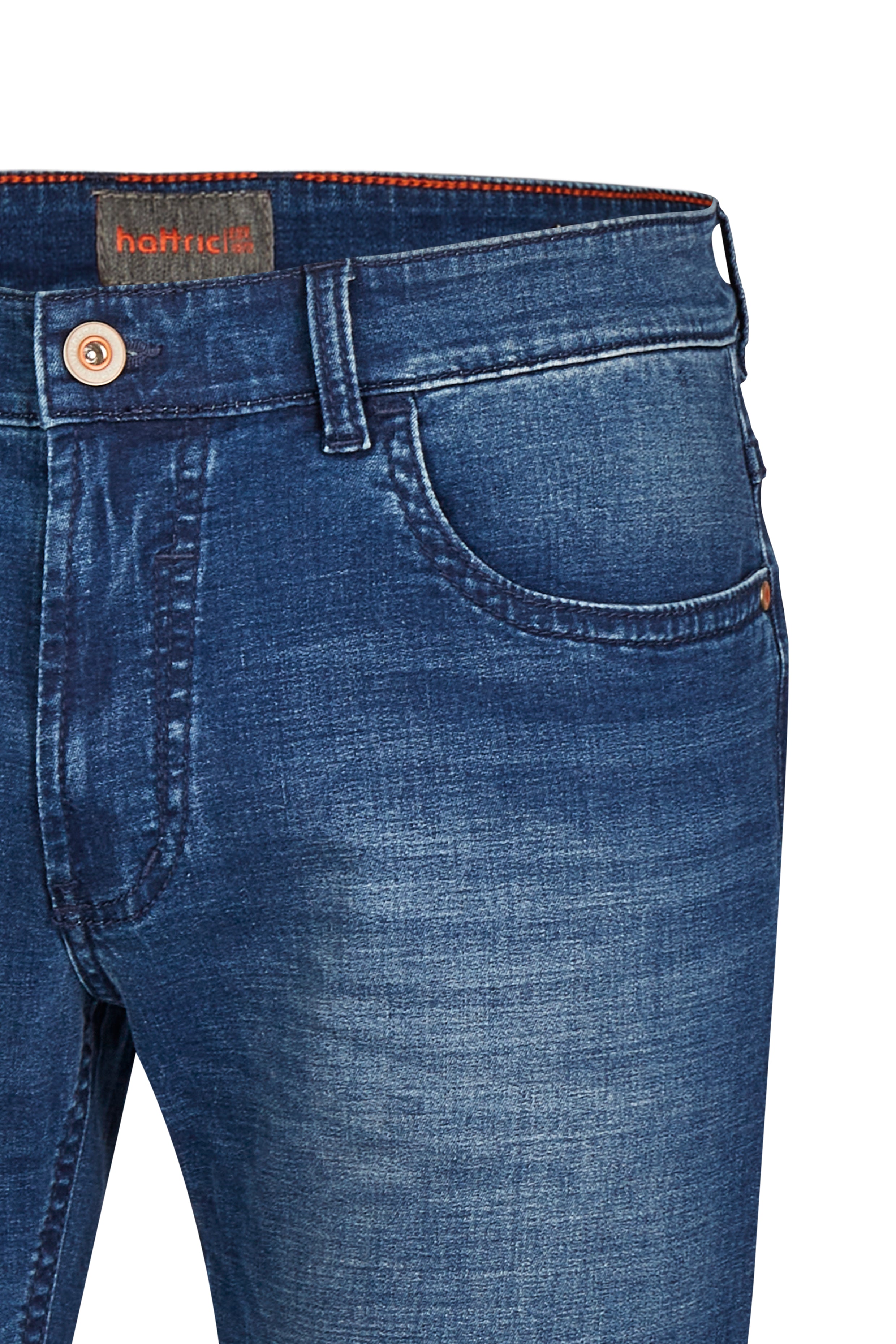 HATTRIC HARRIS Five Pocket - Ocean Wash Indigo - 688115 1282.42 von Hattric